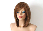 Load image into Gallery viewer, 16&quot; Brown Blonde Short Straight Hair Side Bangs Wig
