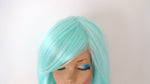 Load image into Gallery viewer, 26&quot; Pastel Mint Long Curly Hair Long Side Bangs Wig
