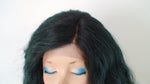 Load image into Gallery viewer, 30&quot; Lace front Deep Forest Green Dark Roots Beach Wave Hairstyle Wig
