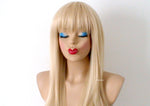 Load image into Gallery viewer, 26” Blonde Long Straight Layered Hair with bangs Wig
