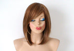 Load image into Gallery viewer, 16&quot; Brown Blonde Short Straight Hair Side Bangs Wig
