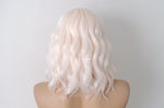 Load image into Gallery viewer, 16&quot; White Blonde Short Wavy Hair with Bangs Wig
