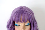 Load image into Gallery viewer, 16&quot; Lavender Short Wavy Hair with Bangs Wig
