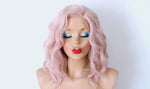 Load image into Gallery viewer, 16&quot; Lace Front Antique Pink Short Wavy Hairstyle Wig
