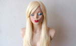 Load image into Gallery viewer, 24&quot; Blonde Straight Hair Side Bangs Wig
