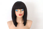 Load image into Gallery viewer, 16&quot; Chocolate Brown Straight Hair with Bangs Wig
