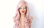 Load image into Gallery viewer, 26&quot; Antique Pink Long Curly Hair Side Bangs Wig
