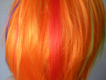 Load image into Gallery viewer, 14&quot; Orange Rainbow Straight Short Hair Wig
