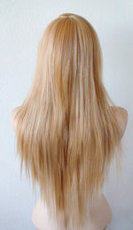 Load image into Gallery viewer, 28&quot; Blonde  Long Straight Layered Hair with Side Bangs Wig
