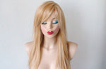 Load image into Gallery viewer, 28&quot; Blonde  Long Straight Layered Hair with Side Bangs Wig
