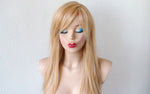 Load image into Gallery viewer, 28&quot; Blonde  Long Straight Layered Hair with Side Bangs Wig
