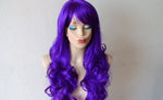 Load image into Gallery viewer, 24&quot; Purple Long Curly Hair Side Bangs Wig
