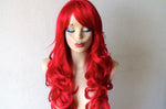 Load image into Gallery viewer, 24&quot; Red Curly Hair Side Bangs Wig
