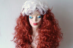 Load image into Gallery viewer, 28&quot; Auburn Red / white Long Curly Hair Cosplay Wig. Custom Wig.
