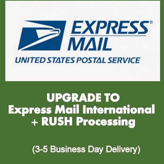 Rush order. Priority Mail. Express Mail. FedEx Int'l Express...