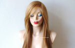 Load image into Gallery viewer, 28&quot; Strawberry Blonde Long Straight Hair Long Side Bangs Wig
