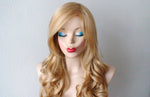 Load image into Gallery viewer, 26&quot; Golden Blonde Long Curly Hair Long Side Bangs Wig
