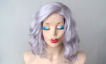 Load image into Gallery viewer, 16&quot; Pastel Lavender Gray Short Wavy Hairstyle Wig
