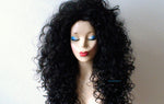 Load image into Gallery viewer, 30&quot; Black Long Curly Wig. Custom Wig. Cosplay Wig.
