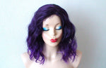 Load image into Gallery viewer, 16&quot; Purple Ombre Beach Wave Hairstyle Wig.
