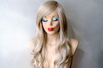 Load image into Gallery viewer, 26&quot; Ash Blonde Long Curly Hair Side Bangs Wig.
