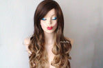 Load image into Gallery viewer, 26&quot; Lace Front Brown Dirty Blonde Ombre Long Curly Hair Long Side Bangs Wig
