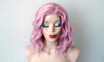 Load image into Gallery viewer, 16&quot; Pastel Blush Pink Short Wavy hairstyle Wig
