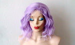 Load image into Gallery viewer, 16&quot; Pastel Lavender Ombre Short Wavy Hairstyle Wig
