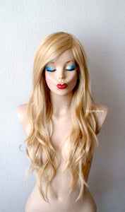 26" Lace front Golden Blonde Wavy Hair Wig