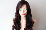 Load image into Gallery viewer, 26&quot; Chocolate Brown Auburn Ombre Curly Hair with Long Side Bangs Wig
