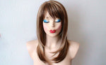 Load image into Gallery viewer, 20&quot; Brown Dirty Blonde Straight Hair with Bangs Wig
