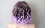 Load image into Gallery viewer, 16&quot; Pastel Lavender Ombre Short Wavy Hairstyle Wig
